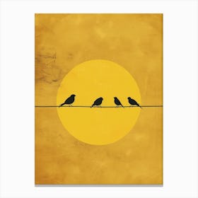 Birds On A Wire 7 Canvas Print