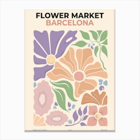 Flower Market Barcelona Canvas Print