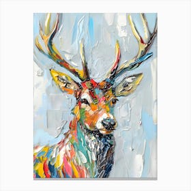 Stag Abstract Colourful Art Print Canvas Print