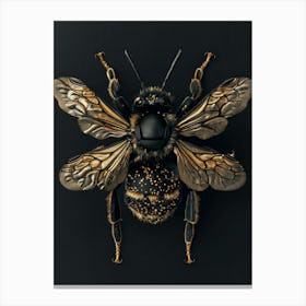 Golden Bee Art Canvas Print