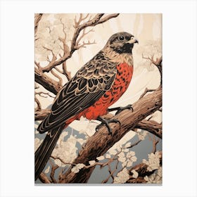 Art Nouveau Birds Poster Falcon 2 Canvas Print