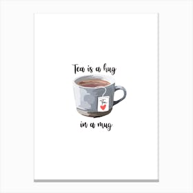 Tea cup hug Canvas Print