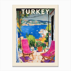 Bodrum Turkey 4 Fauvist Painting  Travel Poster Canvas Print