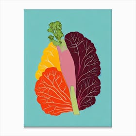 Rapini Bold Graphic vegetable Canvas Print