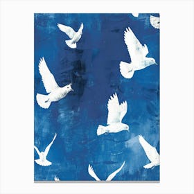 Doves In Flight 2 Canvas Print