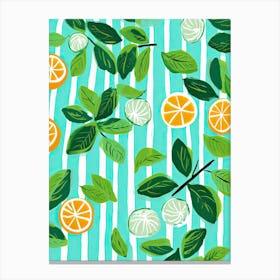 Mint Summer Illustration 10 Canvas Print