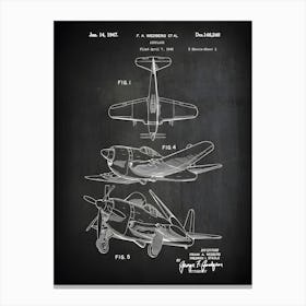 Airplane Decor Aircraft Patent Plane Art Military Decor Airplane Poster Aviation Decor Airplane Wall Art Aviation Gifts Va2401 Canvas Print