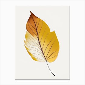 Marigold Leaf Abstract Canvas Print