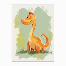 Watercolour Of A Edmontosaurus Dinosaur 2 Canvas Print