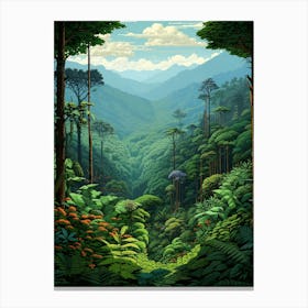 Bwindi Impenetrable Forest Pixel Art 3 Canvas Print