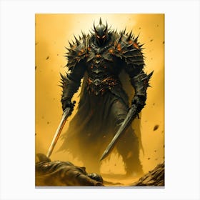 Dark Night Warrior Video Games Canvas Print