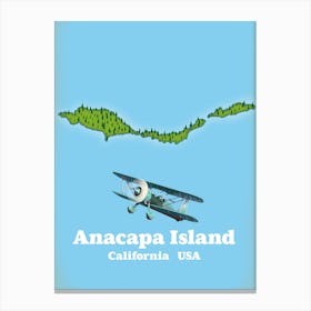 Anacapa Island Travel map Canvas Print