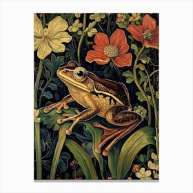 William Morris Frog Golden Vintage  Canvas Print