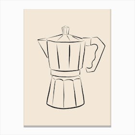 Espresso Moka Pot - Black Canvas Print