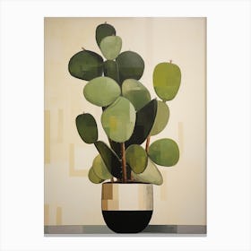 Modern Still Life Cactus Painting Canvas Print