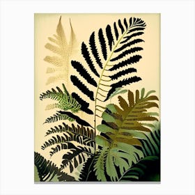 Japanese Painted Fern Rousseau Inspired Canvas Print