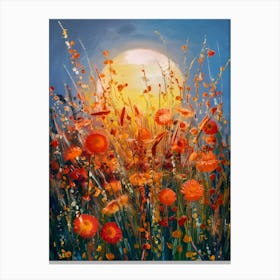 Sunset In The Meadow 1 Canvas Print