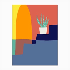 Aloe Vera In Multicolors Canvas Print