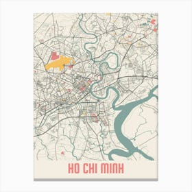 Ho Chi Minh Map Poster Canvas Print