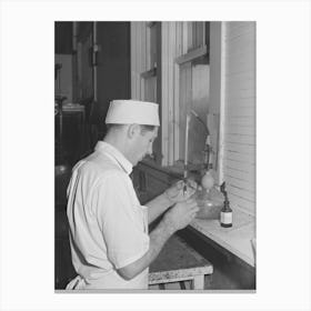 Making Acidity Test At The Tillamook Cheese Plant, Tillamook, Oregon By Russell Lee Canvas Print