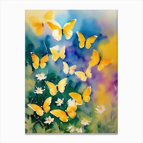 Yellow Butterflies 1 Canvas Print