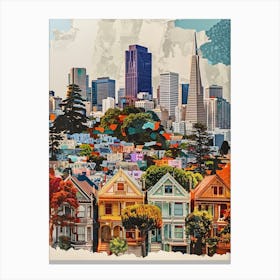 Kitsch 1970s San Francisco Collage 3 Canvas Print