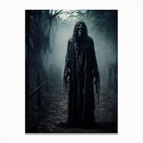 Ancient Health Frightened Daemon Human Rip Costume Scarey Afraid Invisible Evil Spook Ma (19) Canvas Print