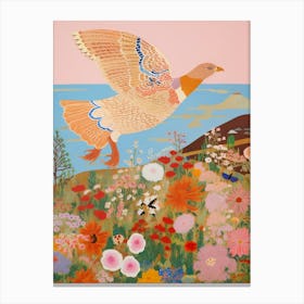 Maximalist Bird Painting Grouse 2 Canvas Print