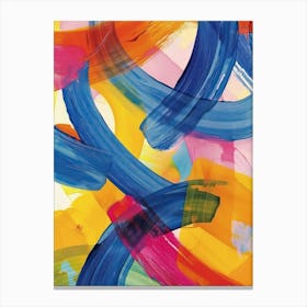 Rainbow Paint Brush Strokes 3 Canvas Print
