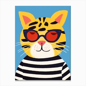 Little Tiger 2 Wearing Sunglasses Canvas Print