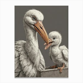 Eagle And Chick Canvas Print