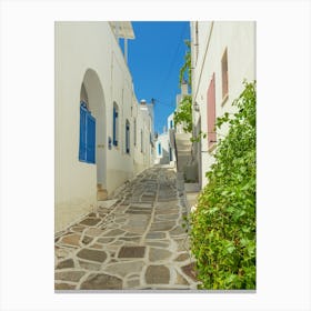 White Alley InThe Cyclades Canvas Print