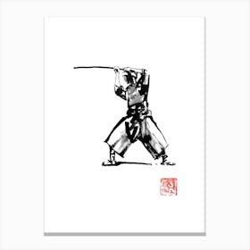 Samurai Stance 2 Canvas Print