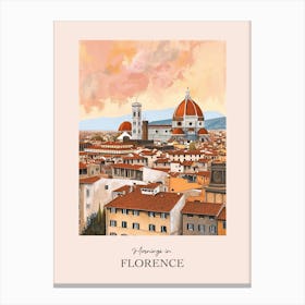 Mornings In Florence Rooftops Morning Skyline 4 Canvas Print