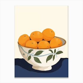 Oranges In A Bowl 3 Canvas Print