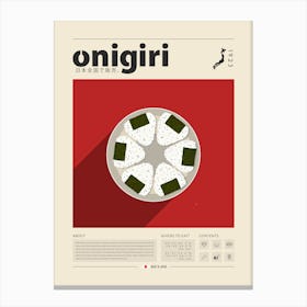 Onigiri Canvas Print