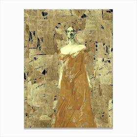 Maiden In Gold Canvas Print