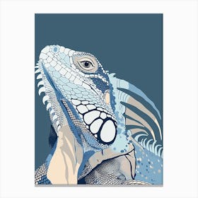 Fiji Crested Iguana Abstract Modern Illustration 6 Canvas Print