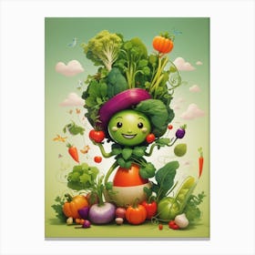 Vegetable Art Canvas Print