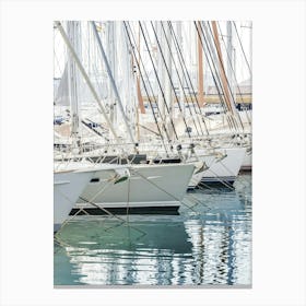 Palma Mallorca Yachts In Marina Canvas Print