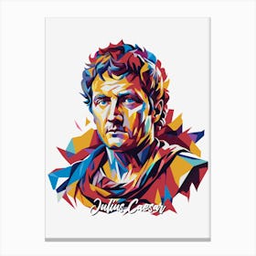 Julius Caesar 03 Portrait WPAP Pop Art Canvas Print