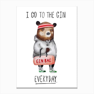 Gin Bear Canvas Print