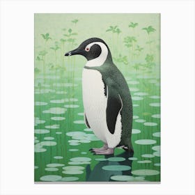 Ohara Koson Inspired Bird Painting Penguin 1 Canvas Print