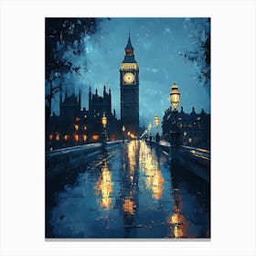 Fantasy Rainy Night In London 9 Canvas Print