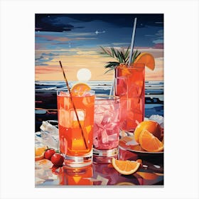 Sunset Cocktails Canvas Print