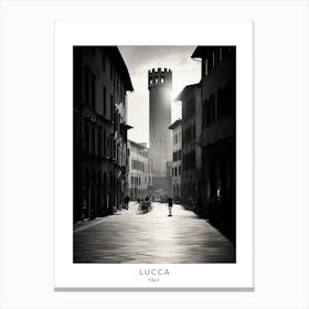 Poster Of Lucca, Italy, Black And White Analogue Photography 2 Canvas Print