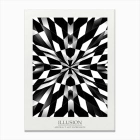 Illusion Abstract Black And White 7 Poster Canvas Print