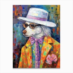Tailored Tuxedo Pooch; Dog Couture In Oil Canvas Print