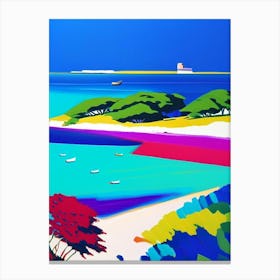 Bazaruto Archipelago Mozambique Colourful Painting Tropical Destination Canvas Print