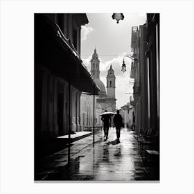 Catania, Italy,  Black And White Analogue Photography  3 Canvas Print